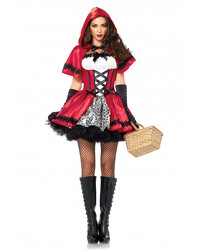Leg Avenue 'Gothic Red Riding Hood', 2 Teile